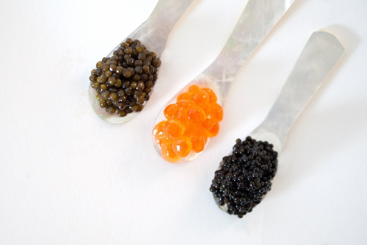 Club caviar. Tobiko and Caviar.